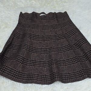 Max Studio Brown and Black A-Line Skirt